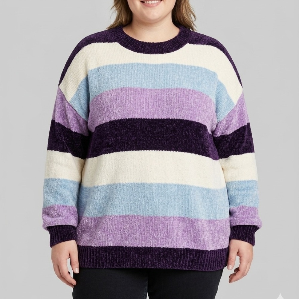 NWOT GEORGE Striped Chenille Sweater size XXL